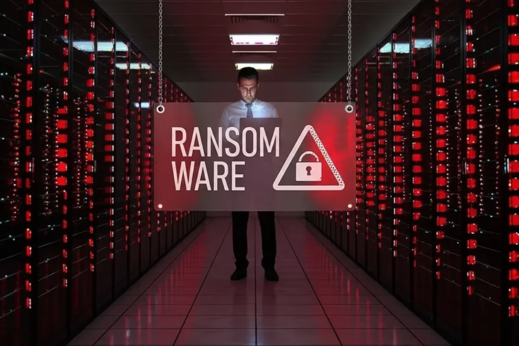 Ciberataque de Ransomware-imagem IA