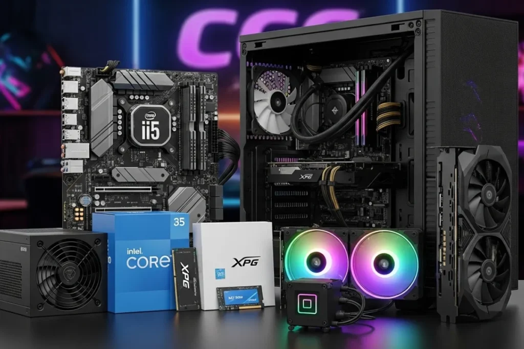 Componentes necessários do Pc Gamer-imagem IA